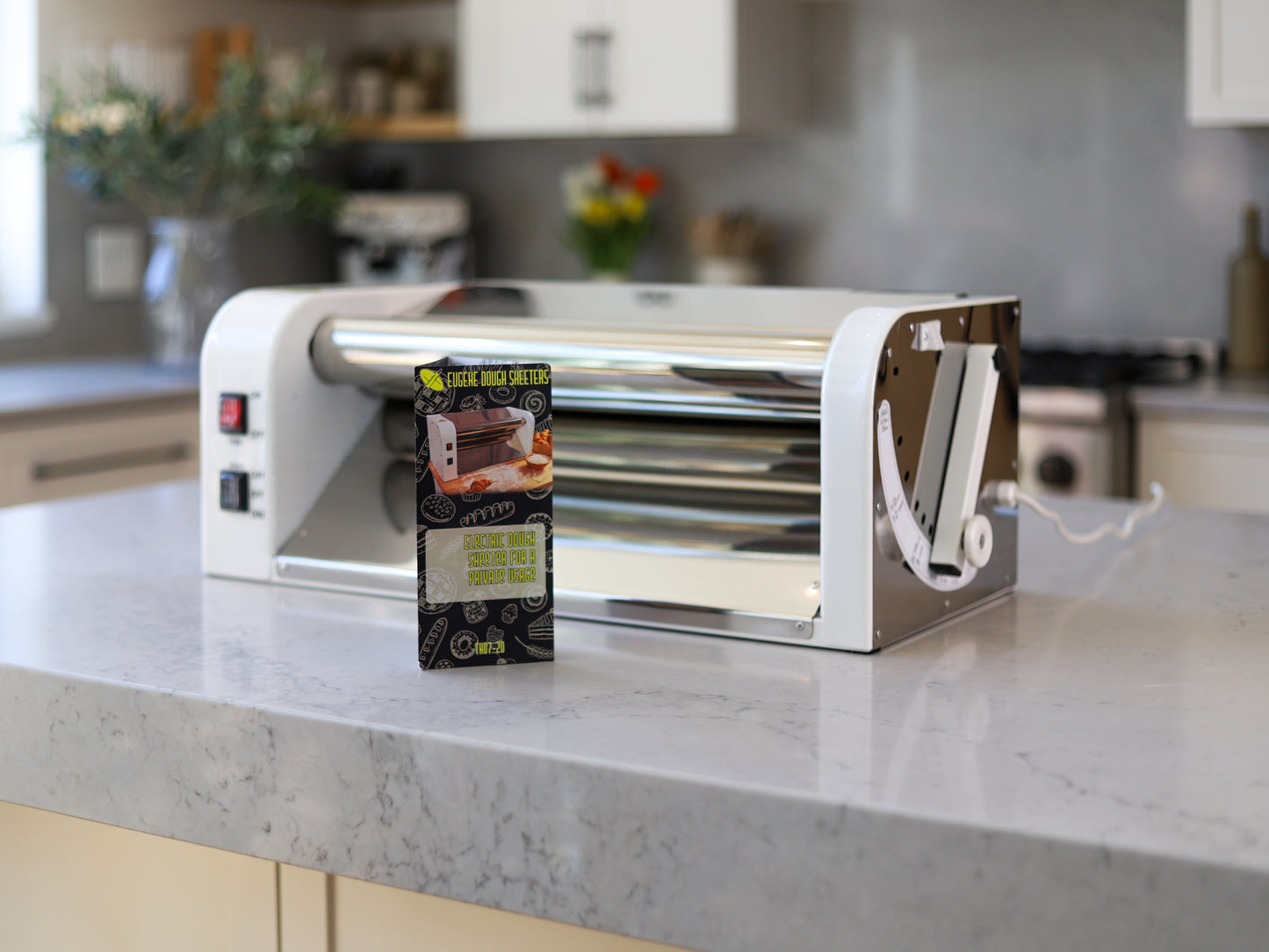Laminadora de masa eléctrica: máquina para amasar de alta capacidad para pizza, pasteles y más, ideal para cocinas domésticas y comerciales