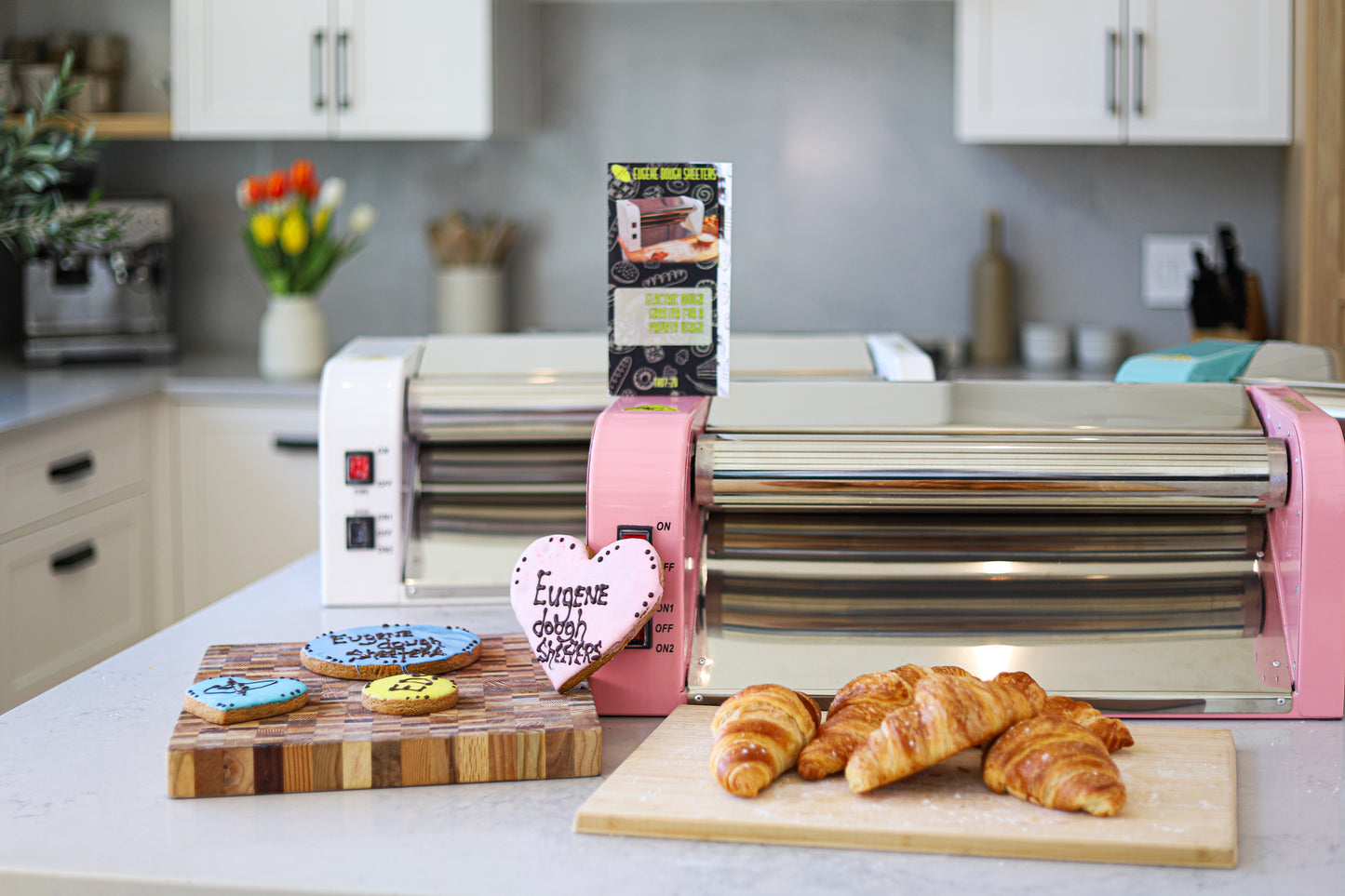 Laminadora de masa eléctrica: máquina para amasar de alta capacidad para pizza, pasteles y más, ideal para cocinas domésticas y comerciales