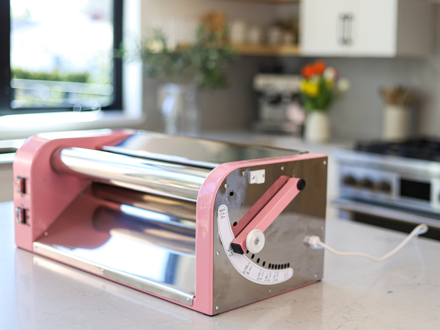 Laminadora de masa eléctrica: máquina para amasar de alta capacidad para pizza, pasteles y más, ideal para cocinas domésticas y comerciales